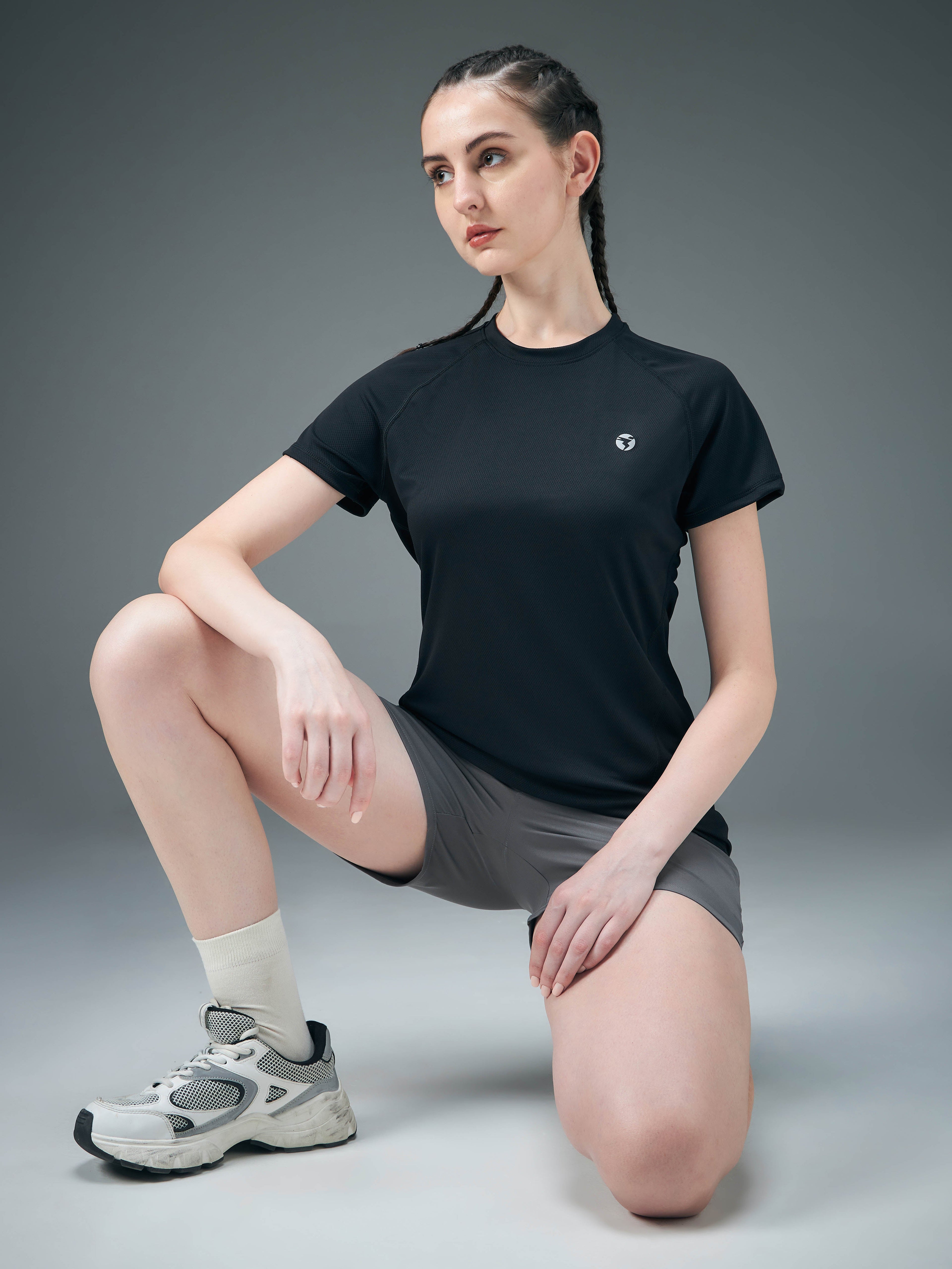 Technosport Women Crew Neck TShirt - WR105 - BLACK