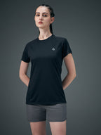 Technosport Women Crew Neck TShirt - WR105 - BLACK