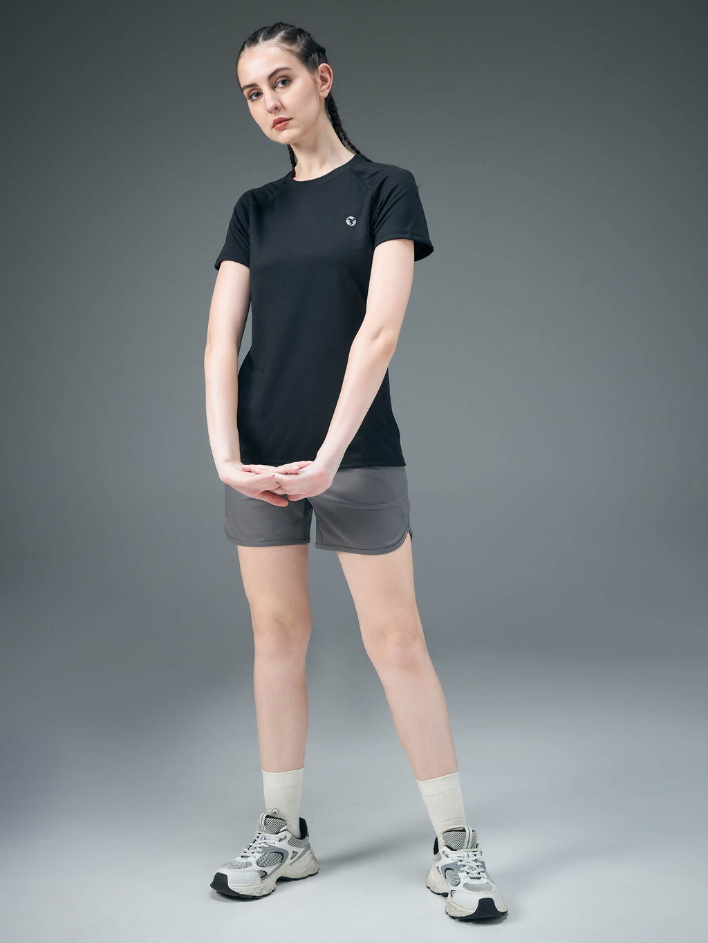 Technosport Women Crew Neck TShirt - WR105 - BLACK
