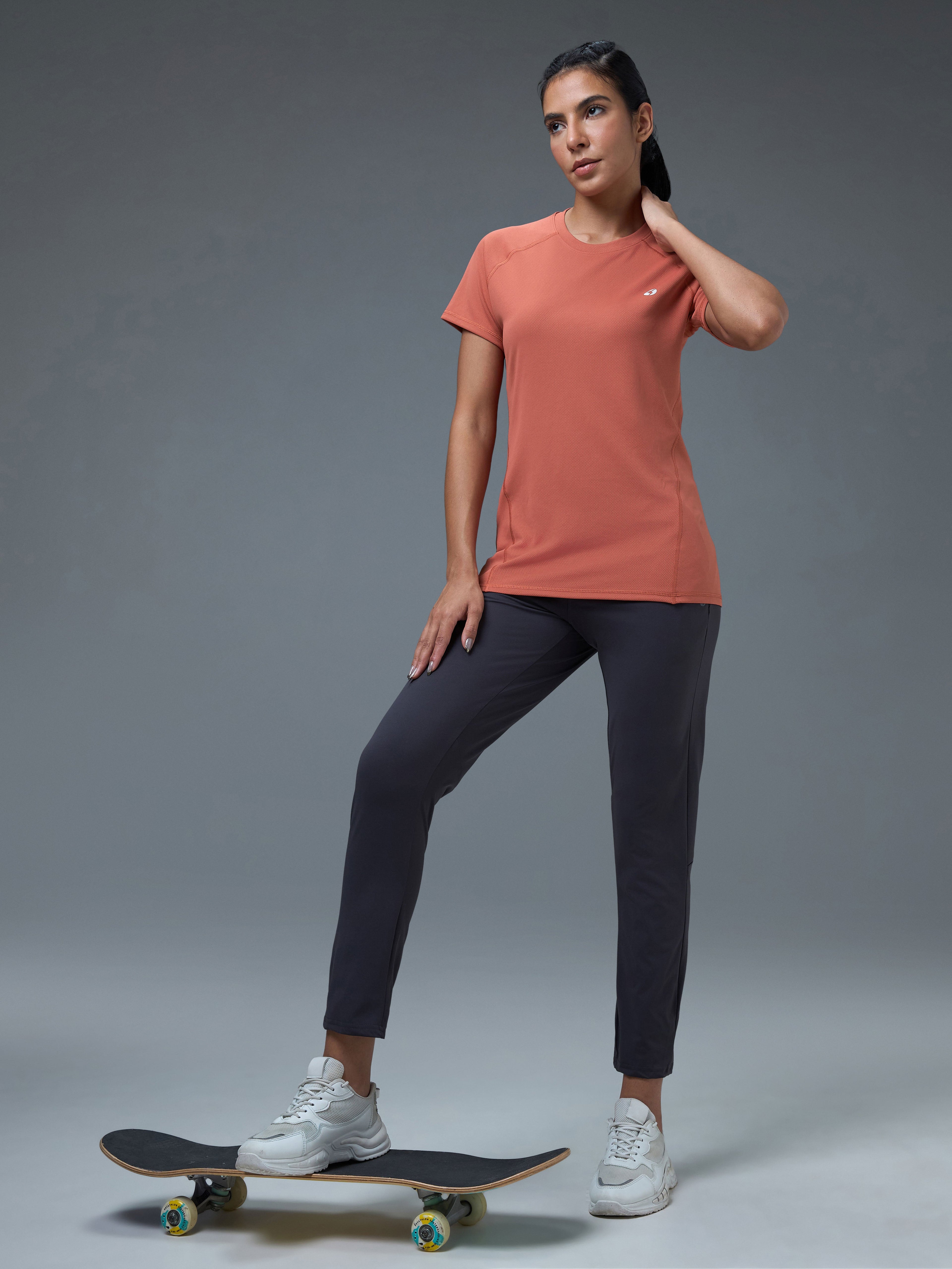 Technosport Women Crew Neck TShirt - WR105 - CHILLI FLAKES