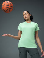 Technosport Women Crew Neck TShirt - WR105 - GRAYED JADE