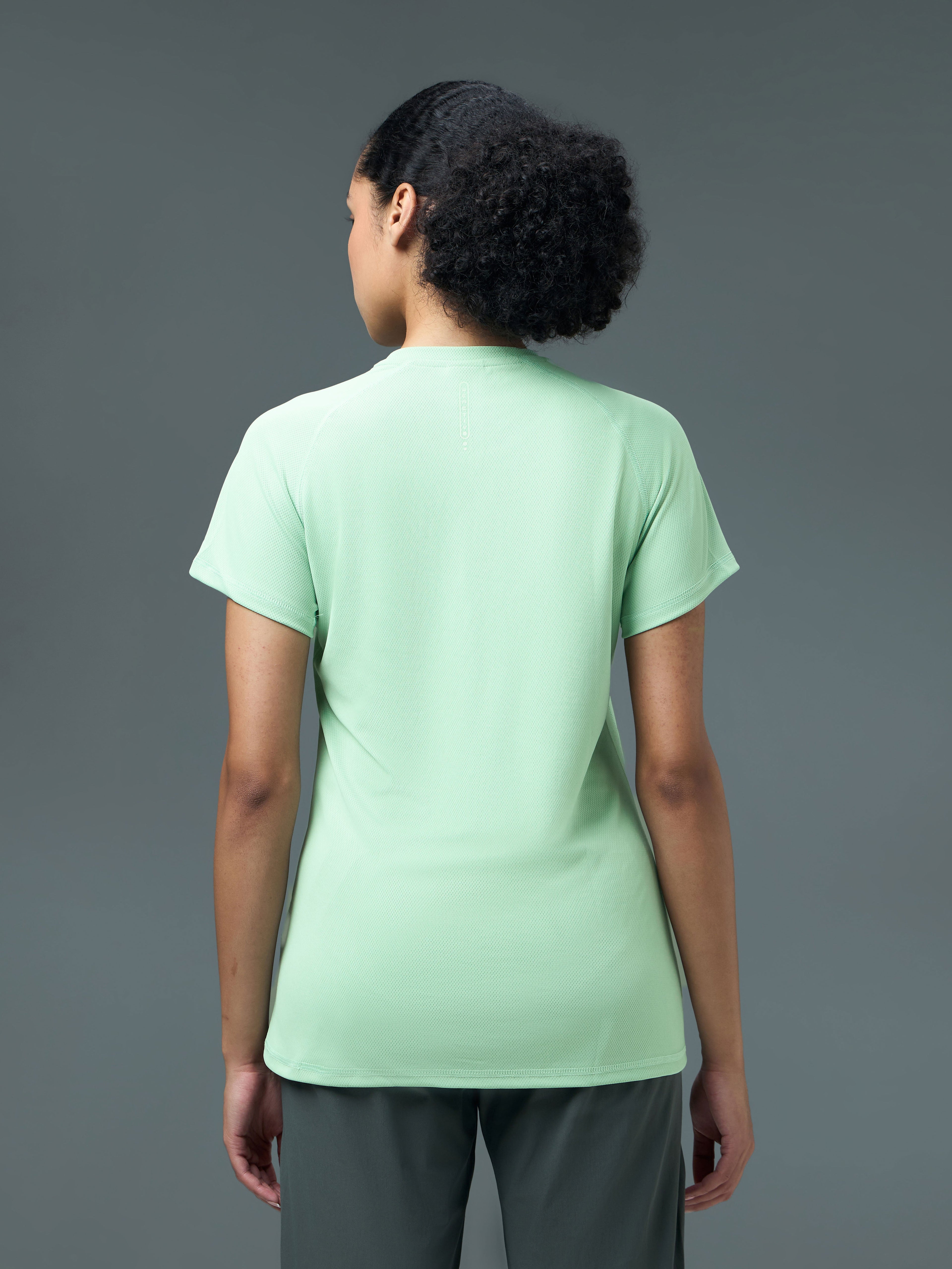 Technosport Women Crew Neck TShirt - WR105 - GRAYED JADE