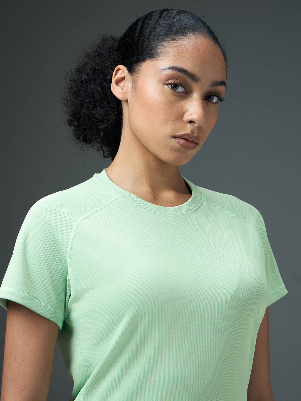 Technosport Women Crew Neck TShirt - WR105 - GRAYED JADE