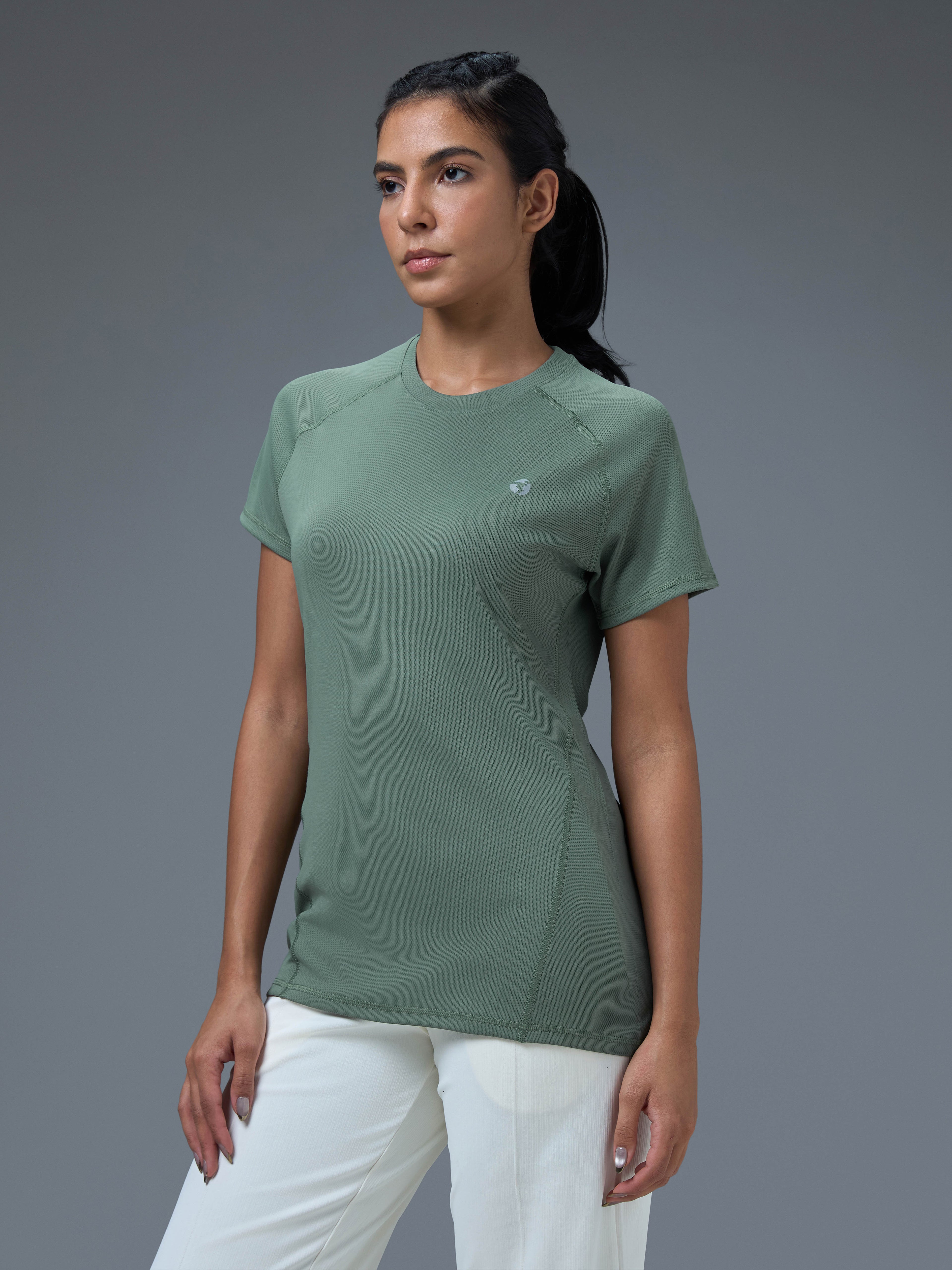Technosport Women Crew Neck TShirt - WR105 - MYRTLE