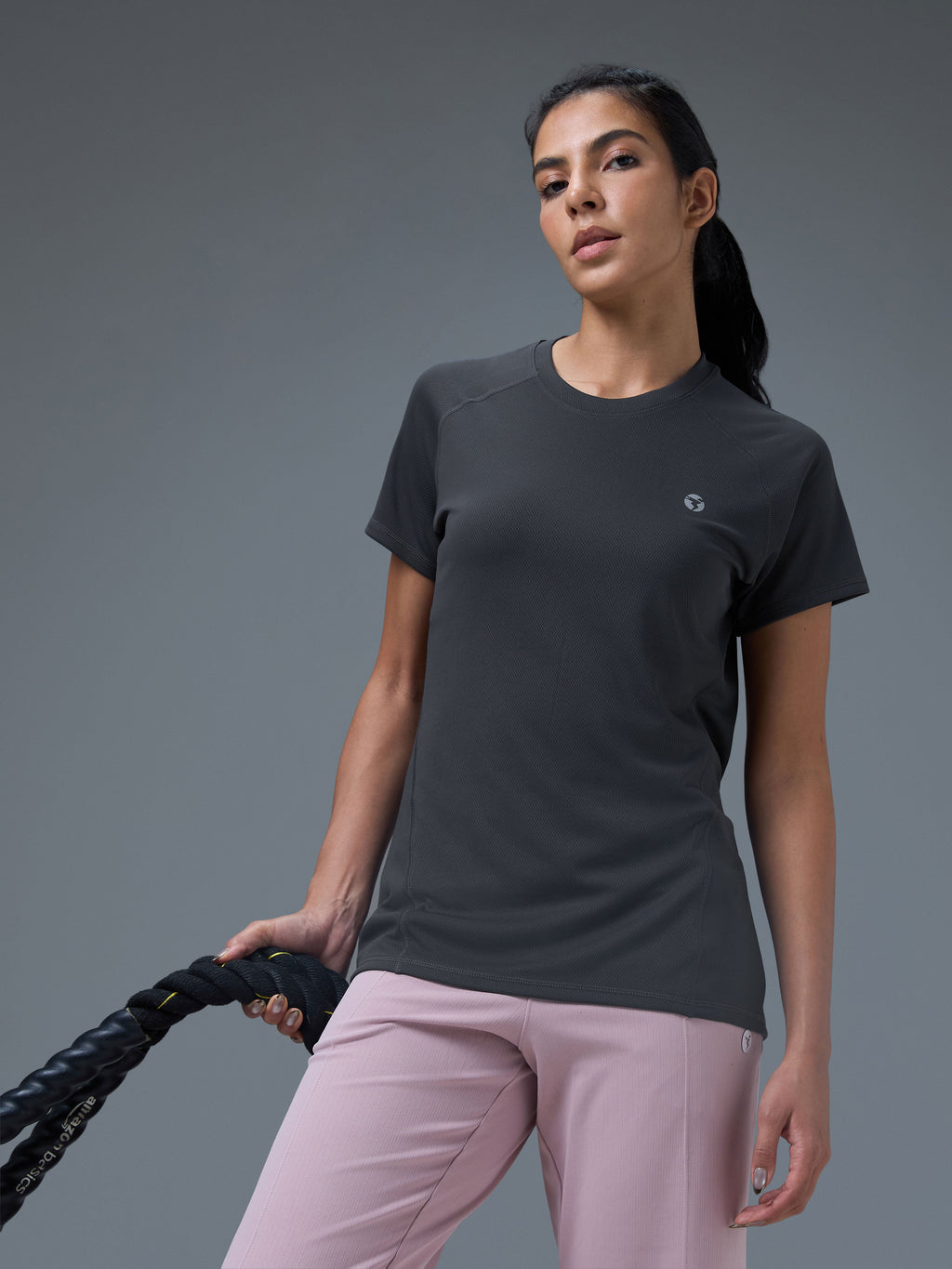 Technosport Women Crew Neck TShirt - WR105 - WOODLAND GRAY