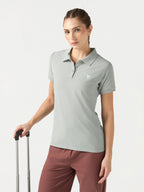 Technosport Women Polo TShirt (Matpiq) - WR129 - ASH