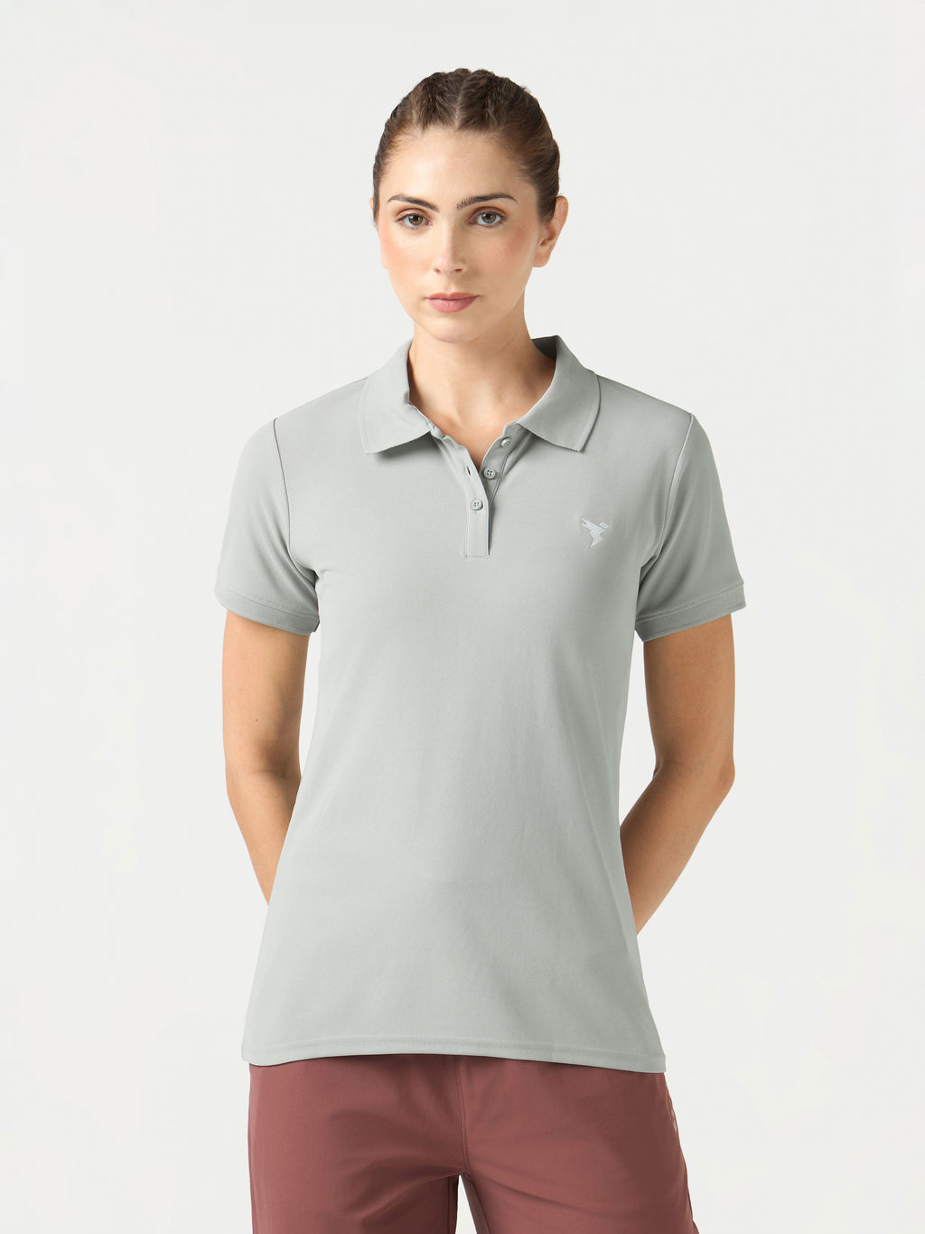 Technosport Women Polo TShirt (Matpiq) - WR129 - ASH