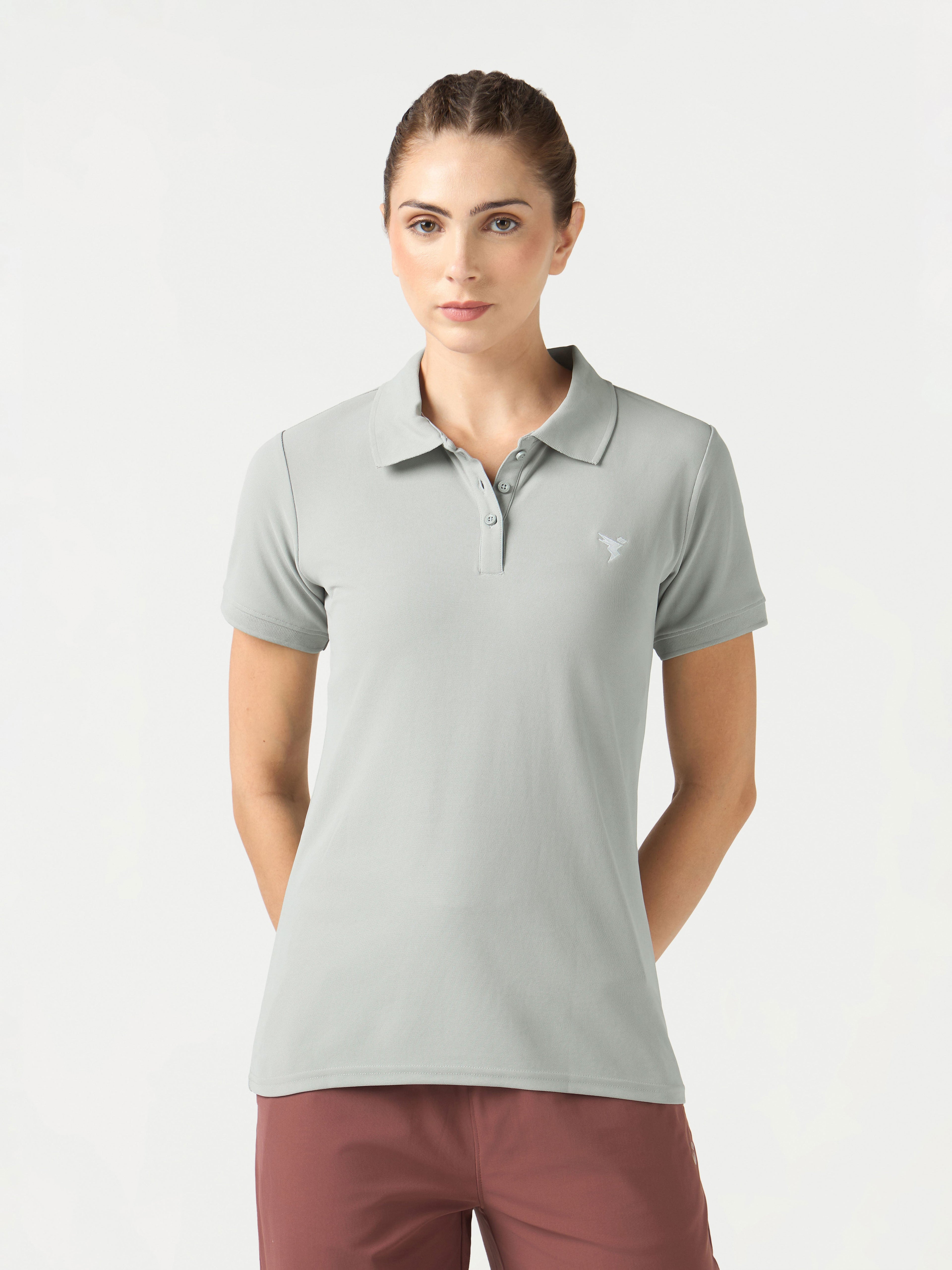 Technosport Women Polo TShirt (Matpiq) - WR129 - ASH