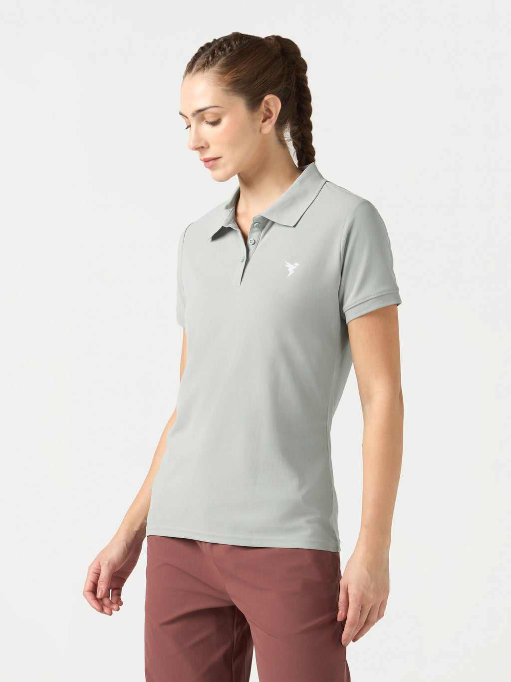 Technosport Women Polo TShirt (Matpiq) - WR129 - ASH