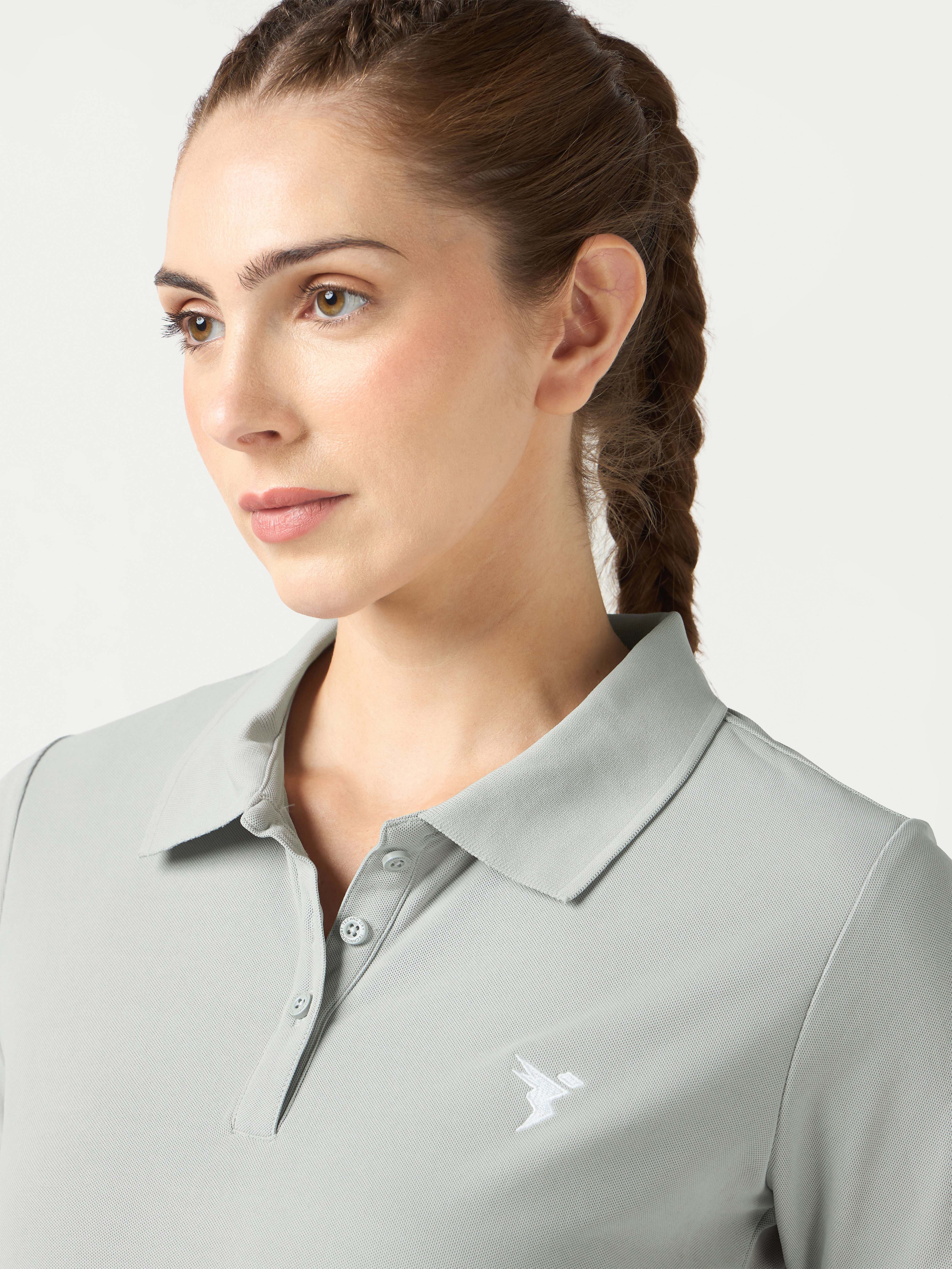 Technosport Women Polo TShirt (Matpiq) - WR129 - ASH