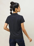 Technosport Women Polo TShirt (Matpiq) - WR129 - BLACK