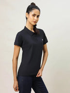 Technosport Women Polo TShirt (Matpiq) - WR129 - BLACK