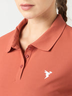 Technosport Women Polo TShirt (Matpiq) - WR129 - CHILLI FLAKES