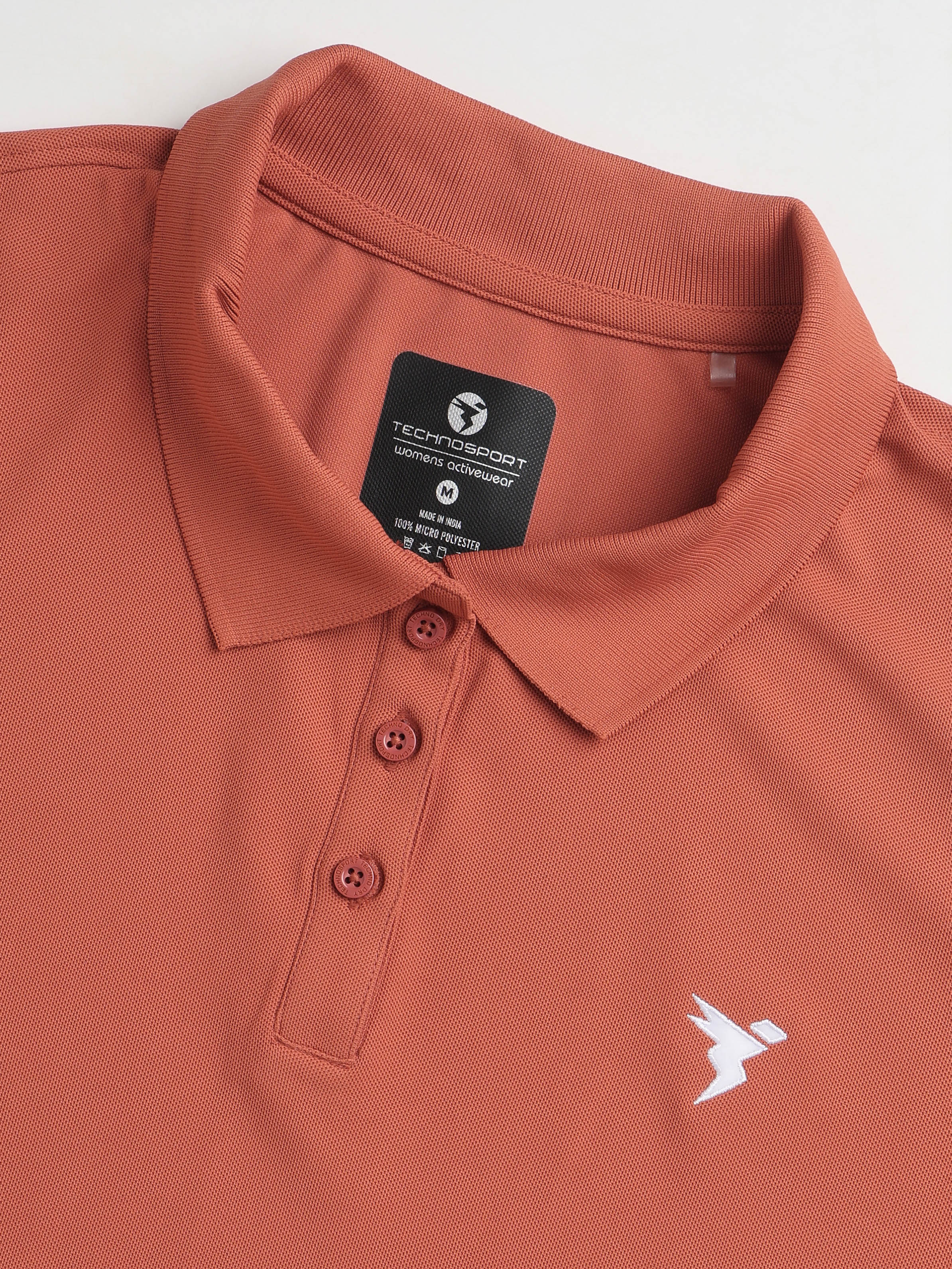 Technosport Women Polo TShirt (Matpiq) - WR129 - CHILLI FLAKES
