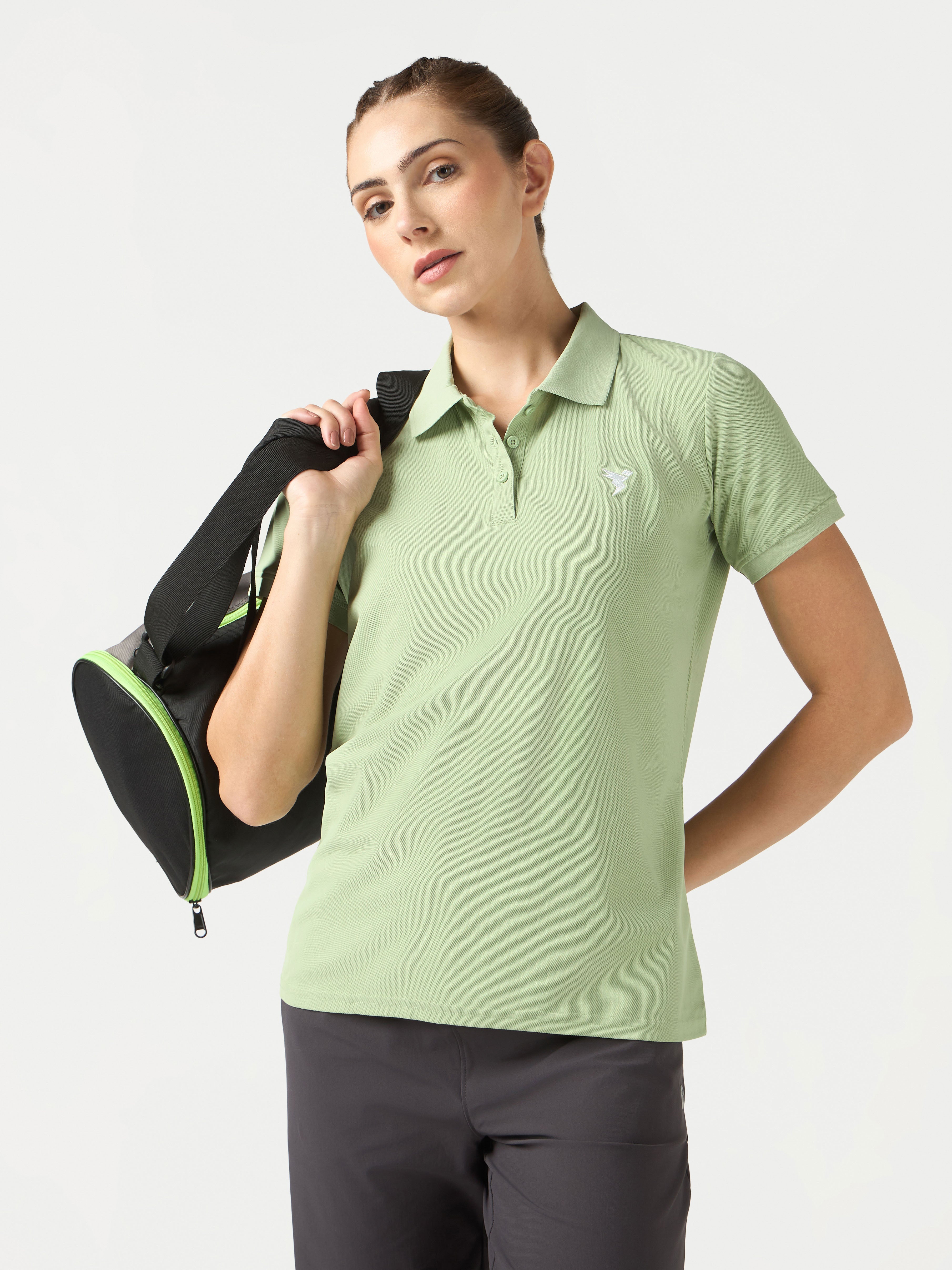 Technosport Women Polo TShirt (Matpiq) - WR129 - LT LIME