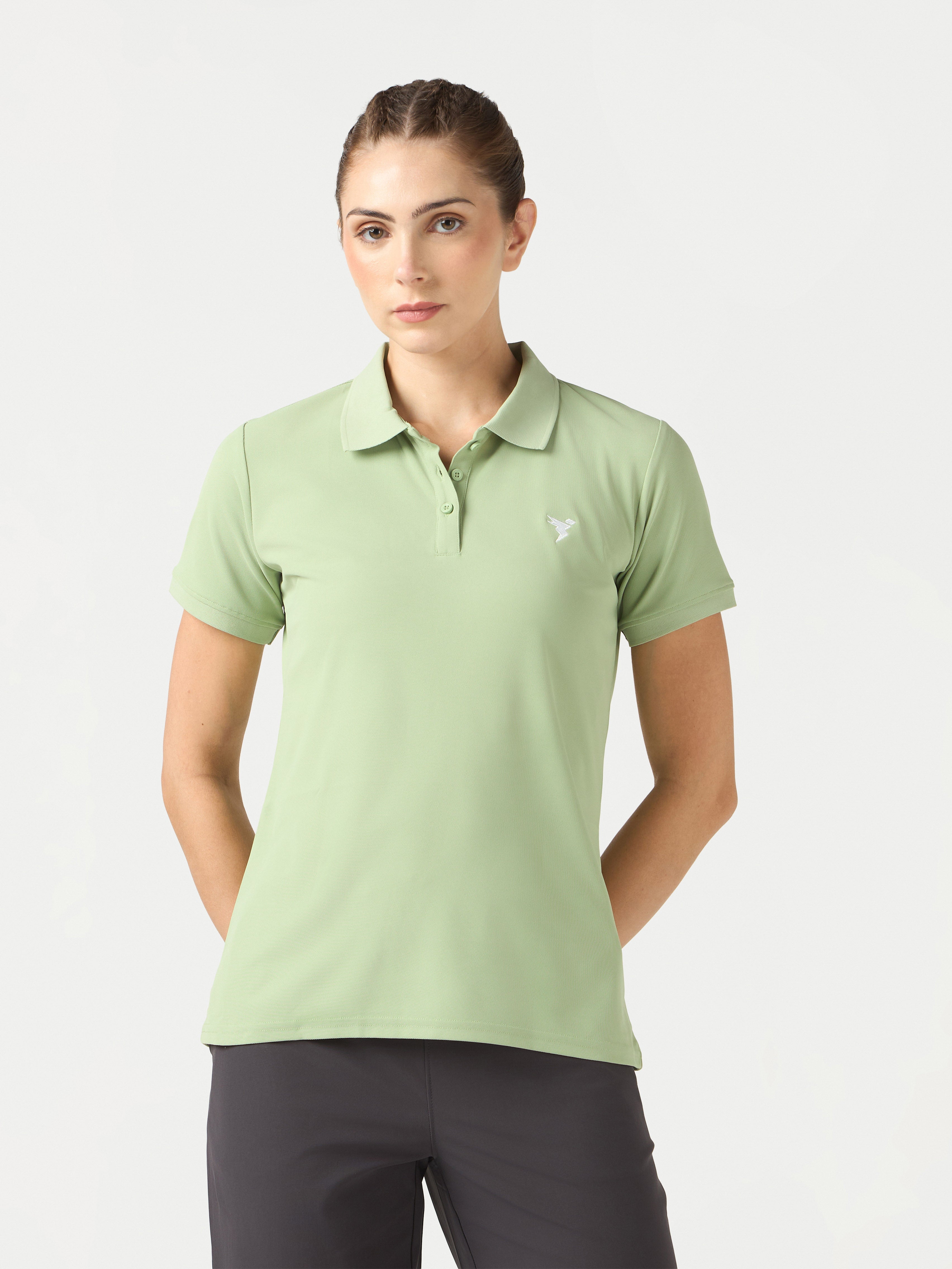 Technosport Women Polo TShirt (Matpiq) - WR129 - LT LIME