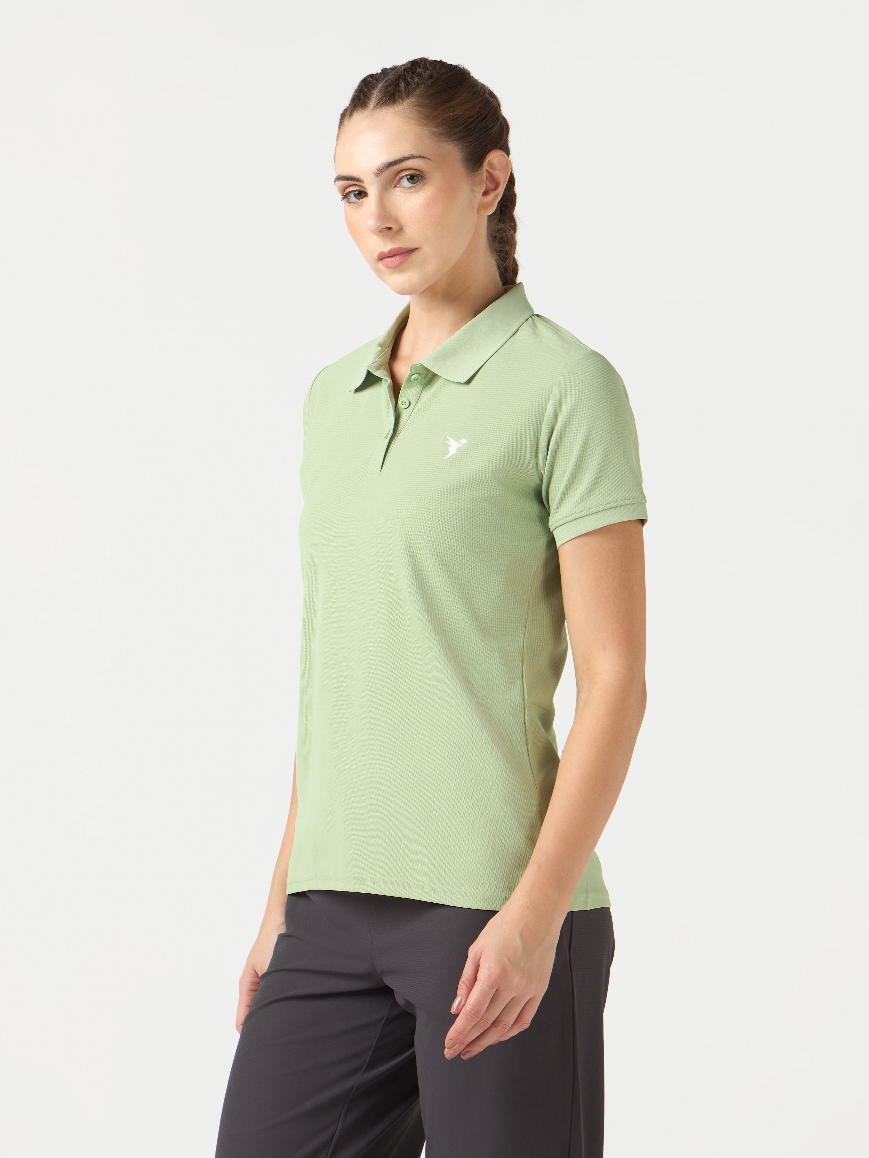 Technosport Women Polo TShirt (Matpiq) - WR129 - LT LIME
