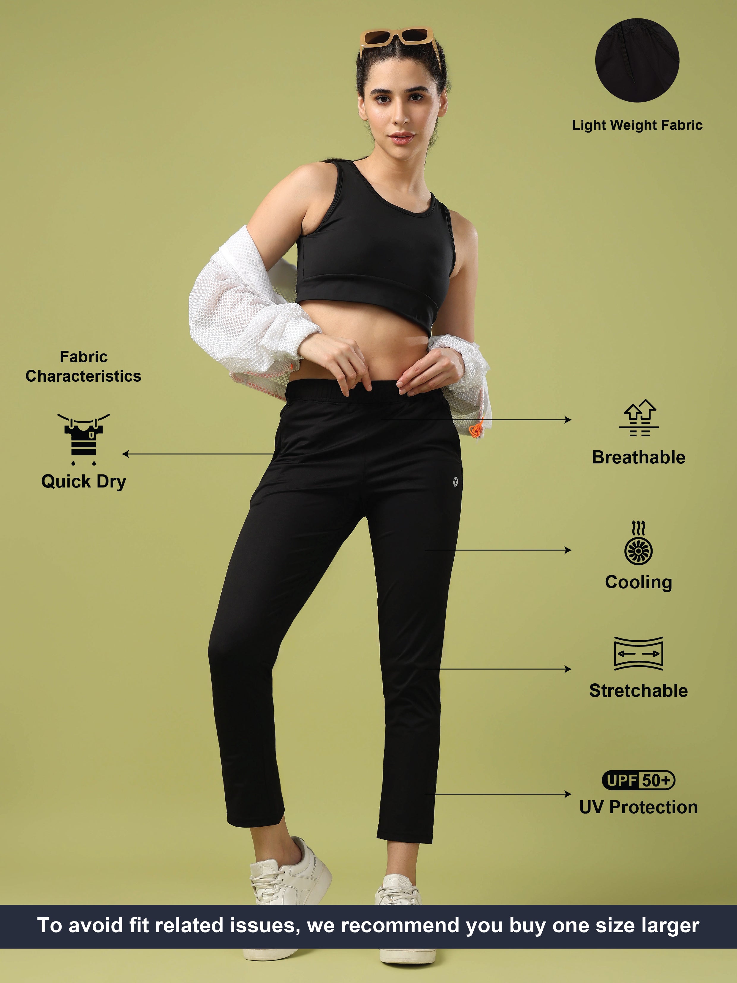 Technosport Women Trackpant - WR134 - BLACK