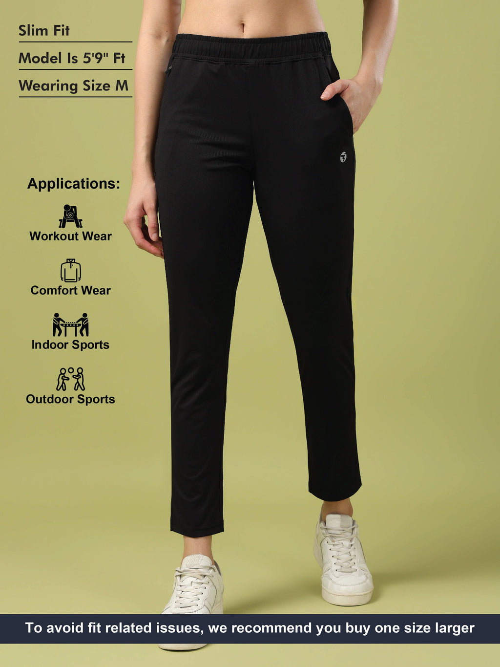 Technosport Women Trackpant - WR134 - BLACK
