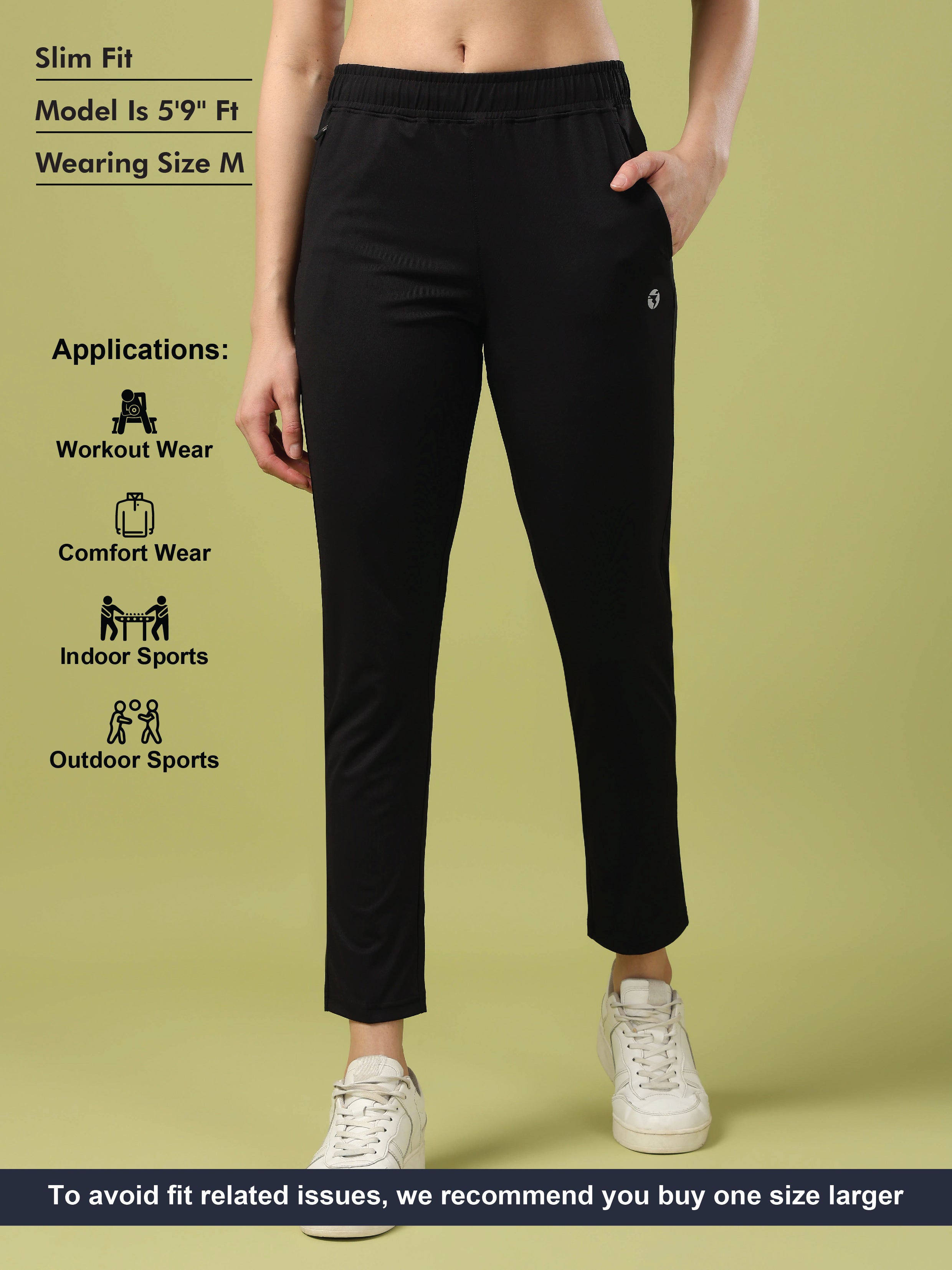 Technosport Women Trackpant - WR134 - BLACK