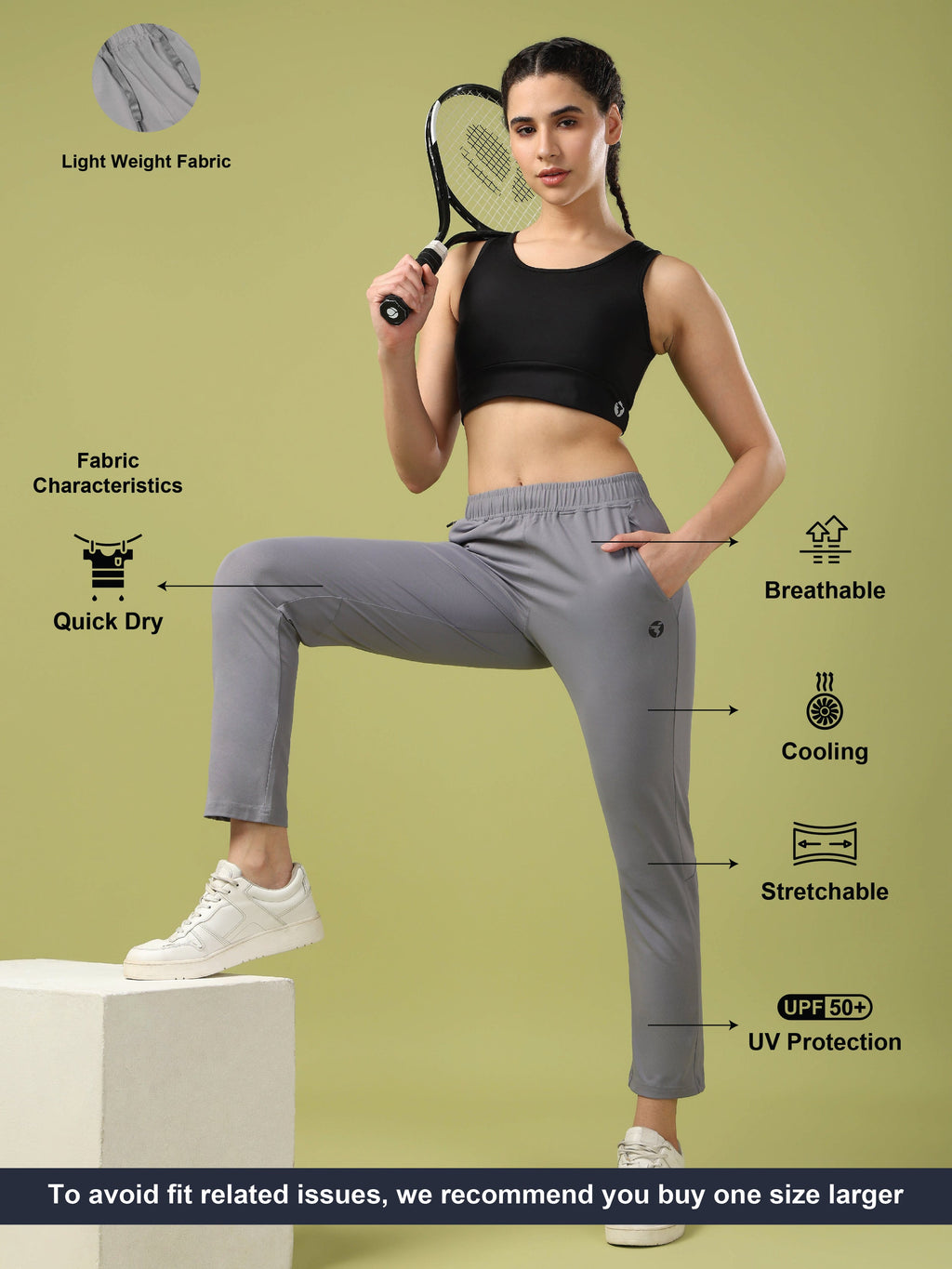 Technosport Women Trackpant - WR134 - LT GREY B