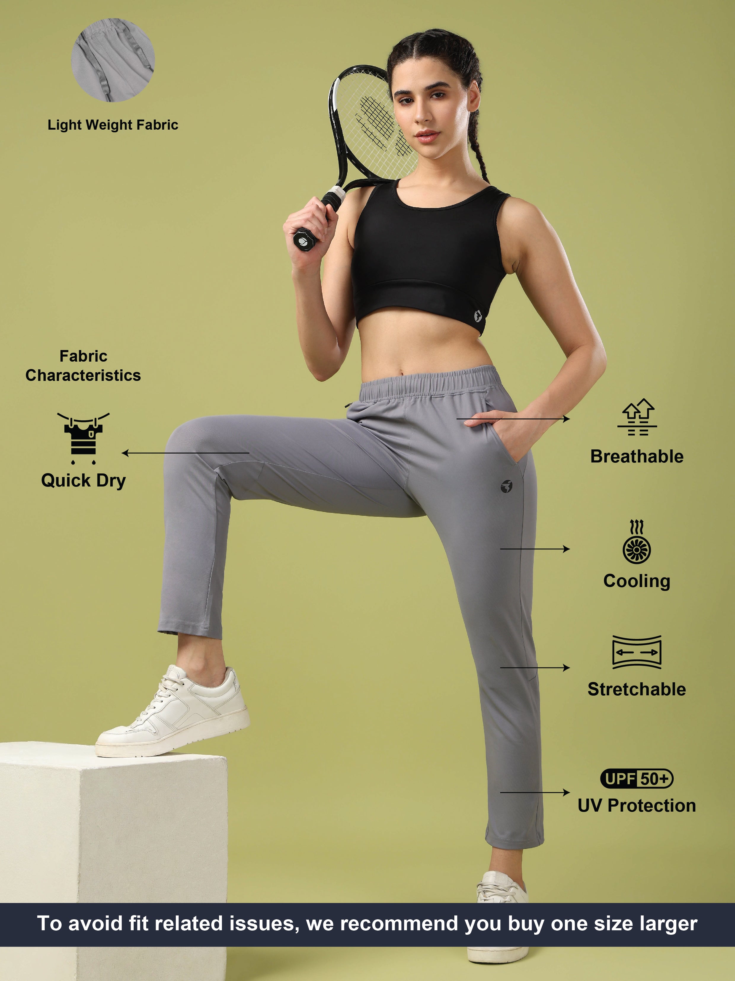Technosport Women Trackpant - WR134 - LT GREY B
