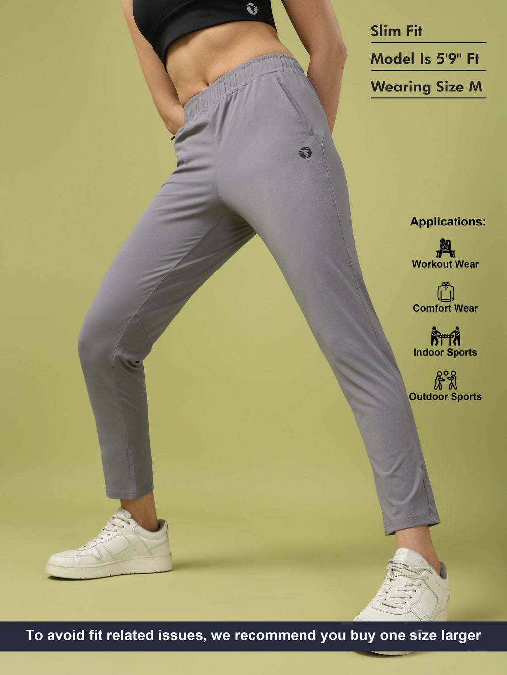Technosport Women Trackpant - WR134 - LT GREY B