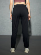 Technosport Women Cargo Jogger Trackpant - WR139 - BLACK