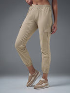 Technosport Women Cargo Jogger Trackpant - WR139 - OYSTER GRAY