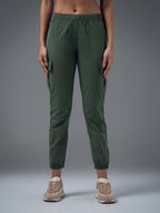 Technosport Women Cargo Jogger Trackpant - WR139 - TREKKING GREEN