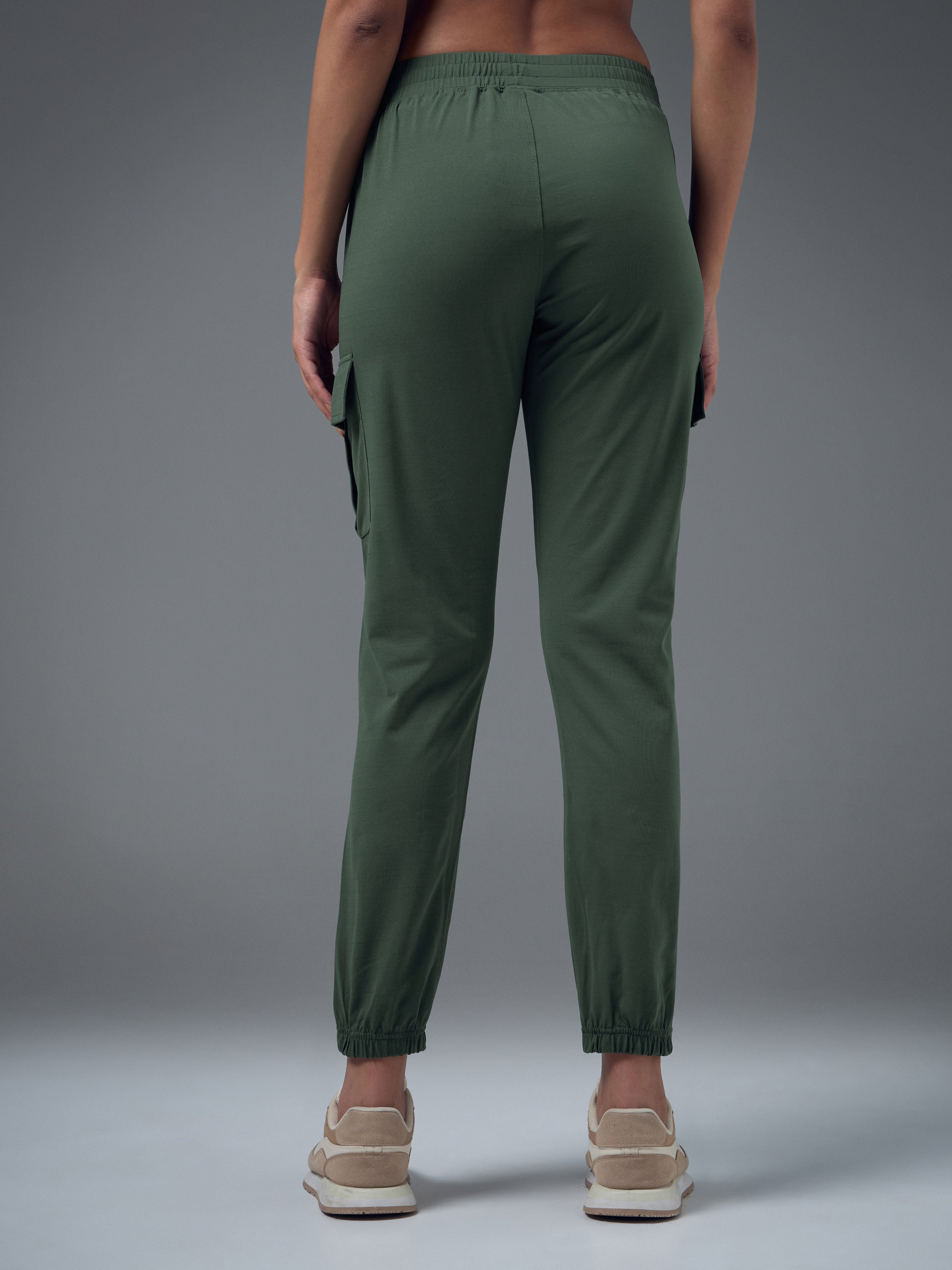 Technosport Women Cargo Jogger Trackpant - WR139 - TREKKING GREEN