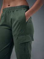 Technosport Women Cargo Jogger Trackpant - WR139 - TREKKING GREEN