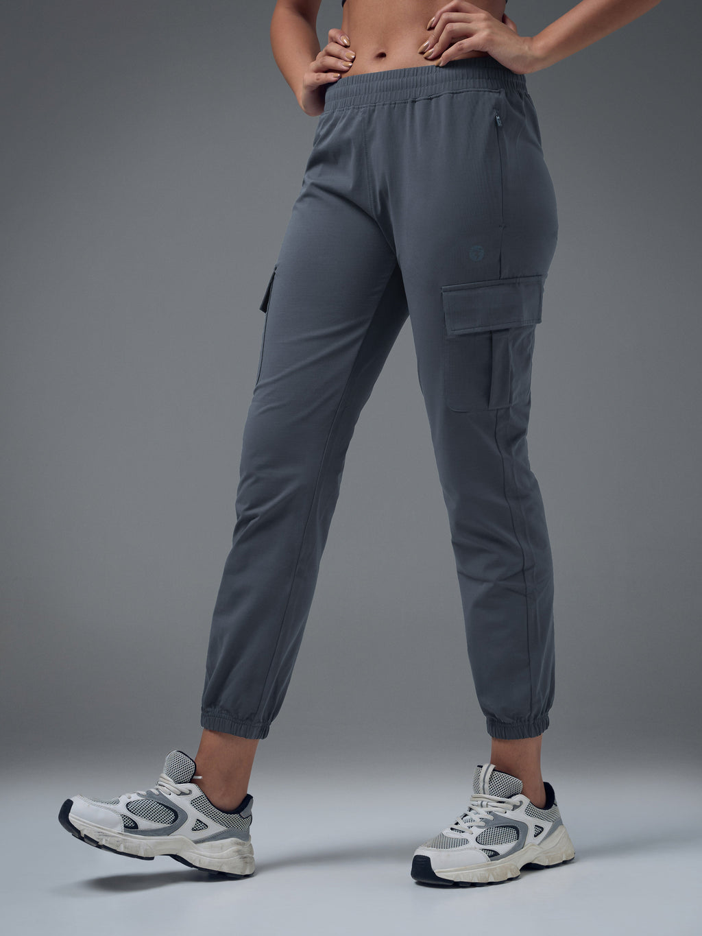 Technosport Women Cargo Jogger Trackpant - WR139 - VINTAGE INDIGO