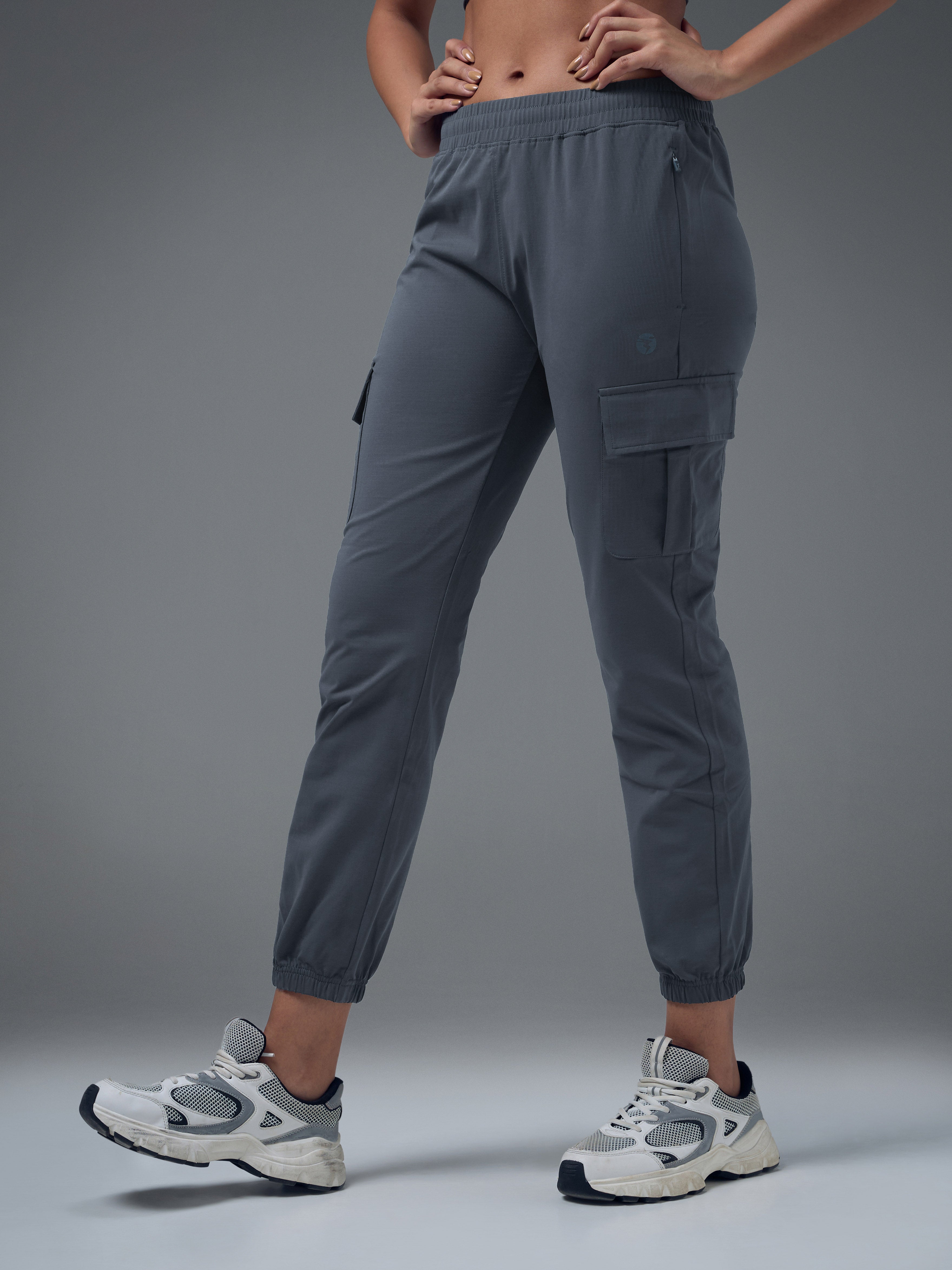 Technosport Women Cargo Jogger Trackpant - WR139 - VINTAGE INDIGO