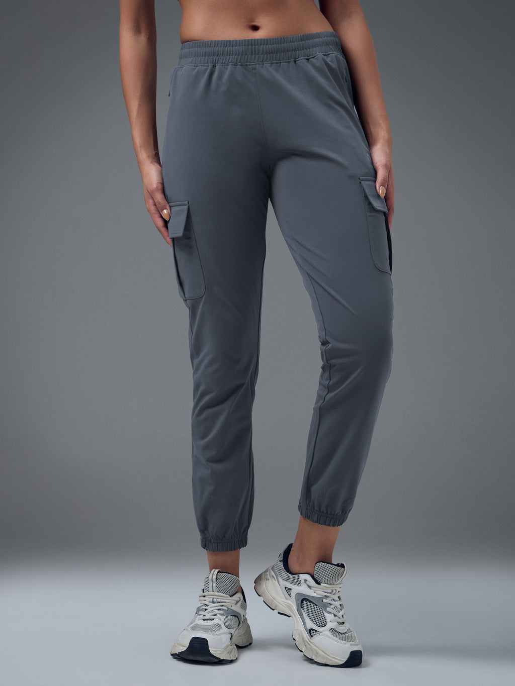 Technosport Women Cargo Jogger Trackpant - WR139 - VINTAGE INDIGO