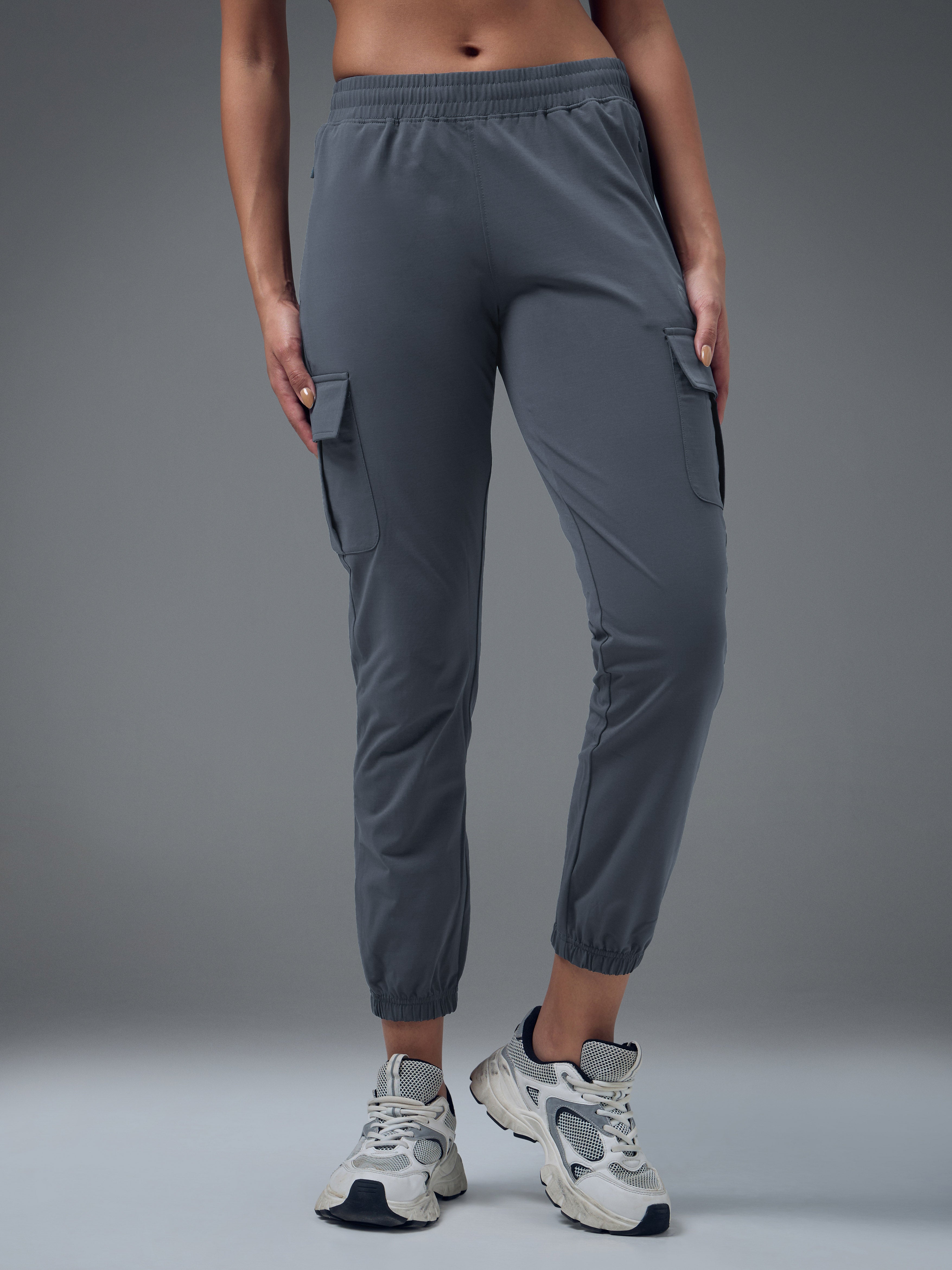 Technosport Women Cargo Jogger Trackpant - WR139 - VINTAGE INDIGO