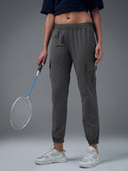 Technosport Women Cargo Jogger Trackpant - WR139 - WOODLAND GRAY