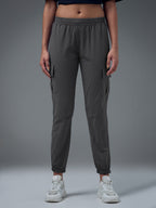 Technosport Women Cargo Jogger Trackpant - WR139 - WOODLAND GRAY