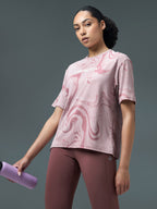 Technosport Women Boxy Fit TShirt (Double Cool) - WR150 - DUSTY PINK