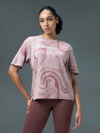 Technosport Women Boxy Fit TShirt (Double Cool) - WR150 - DUSTY PINK