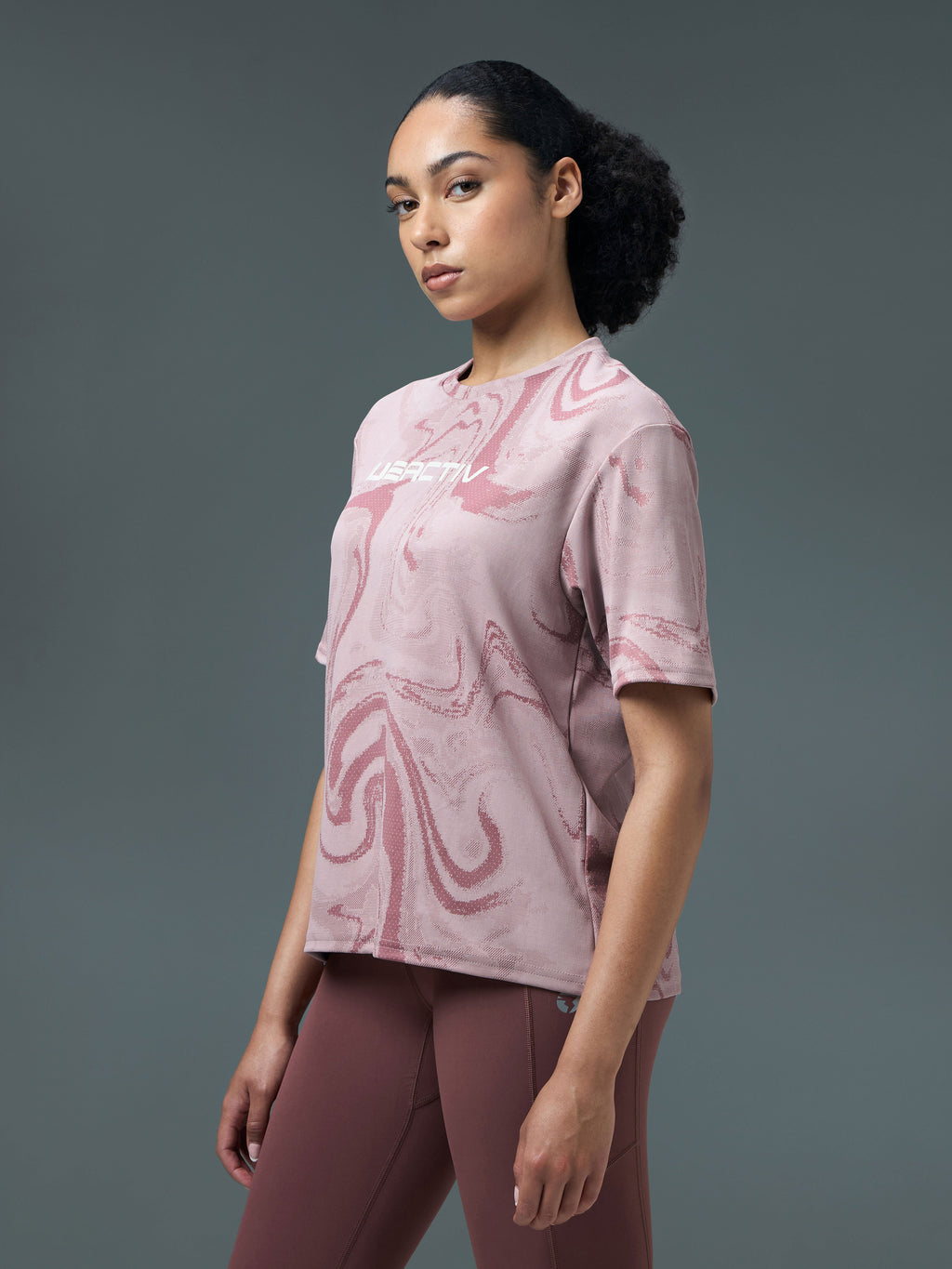 Technosport Women Boxy Fit TShirt (Double Cool) - WR150 - DUSTY PINK