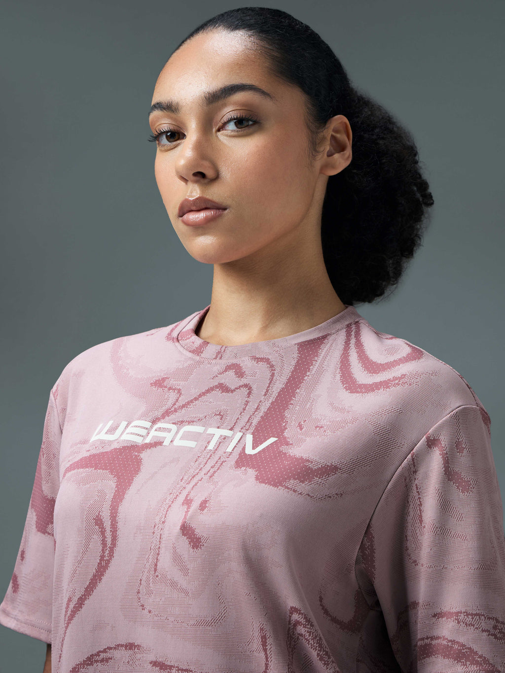 Technosport Women Boxy Fit TShirt (Double Cool) - WR150 - DUSTY PINK