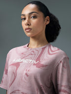 Technosport Women Boxy Fit TShirt (Double Cool) - WR150 - DUSTY PINK