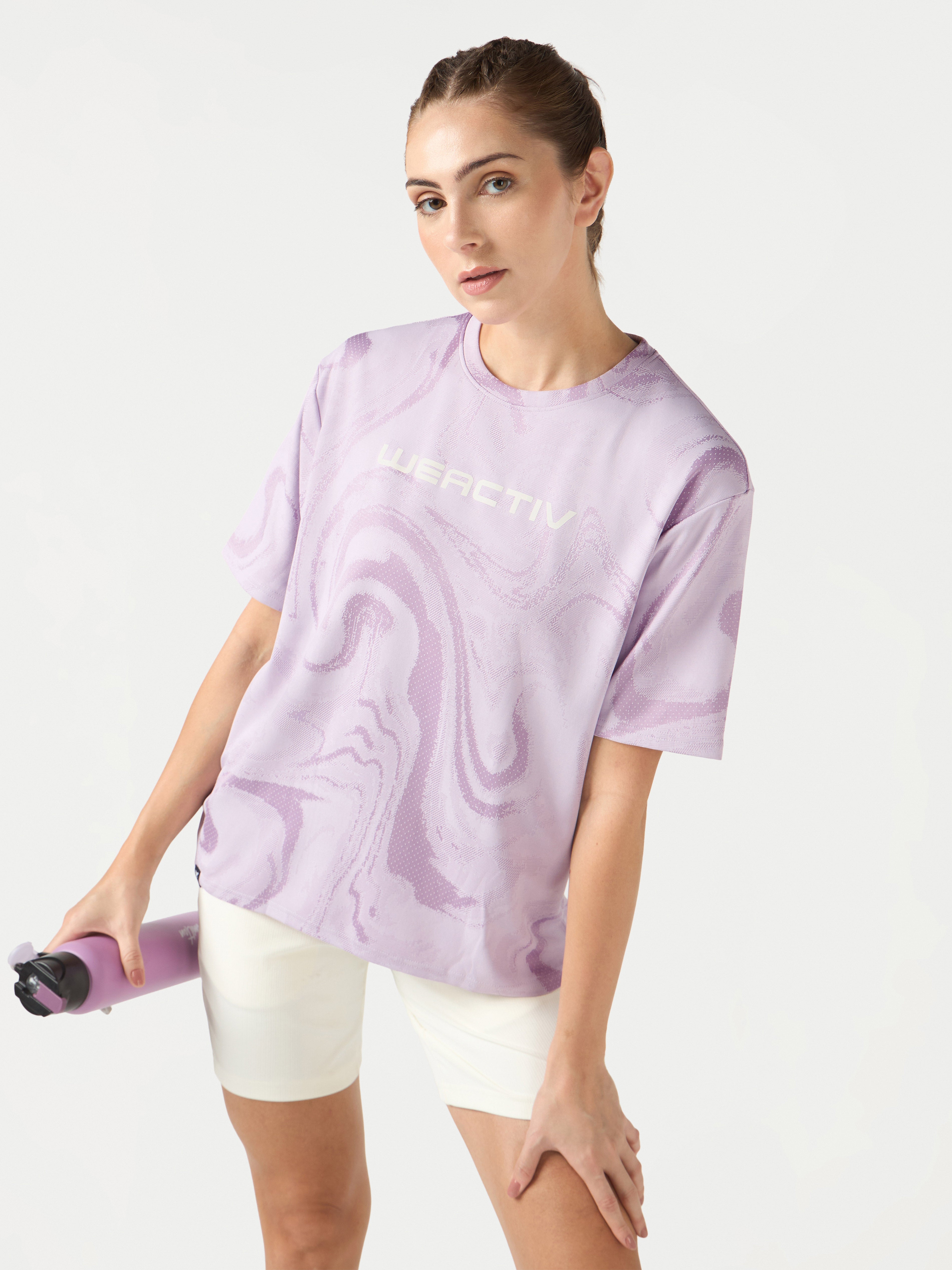 Technosport Women Boxy Fit TShirt (Double Cool) - WR150 - LILAC B