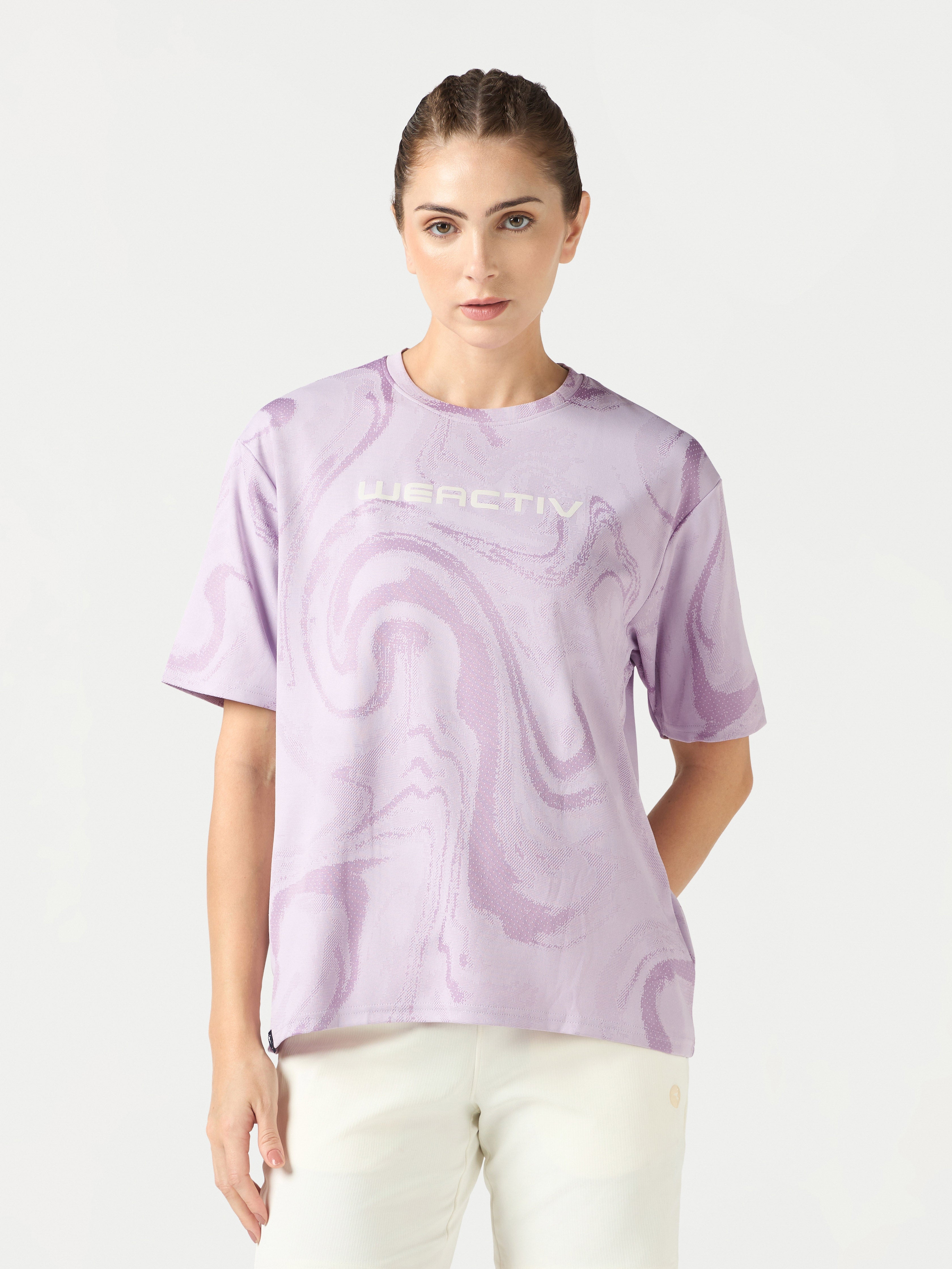 Technosport Women Boxy Fit TShirt (Double Cool) - WR150 - LILAC B
