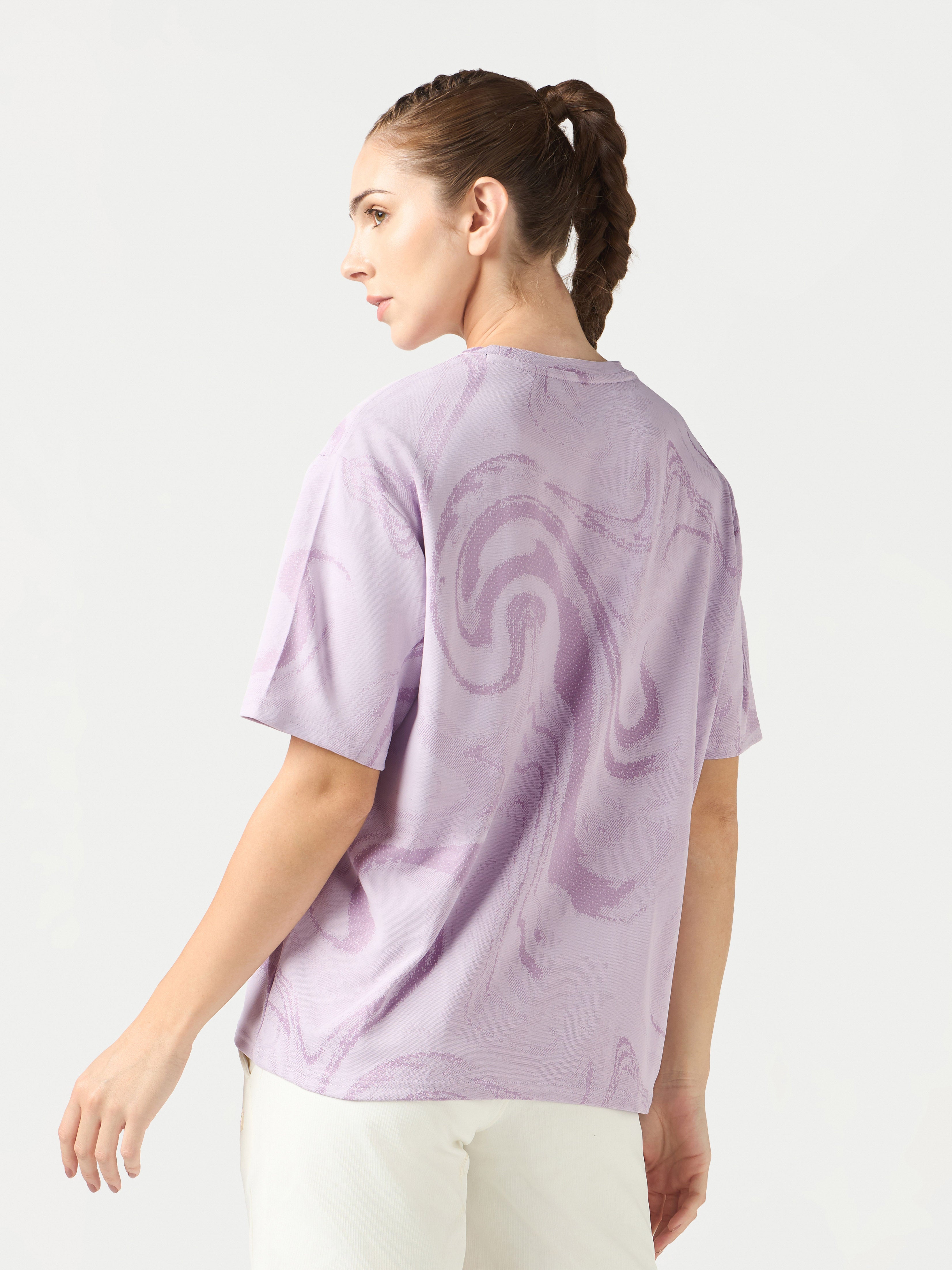 Technosport Women Boxy Fit TShirt (Double Cool) - WR150 - LILAC B