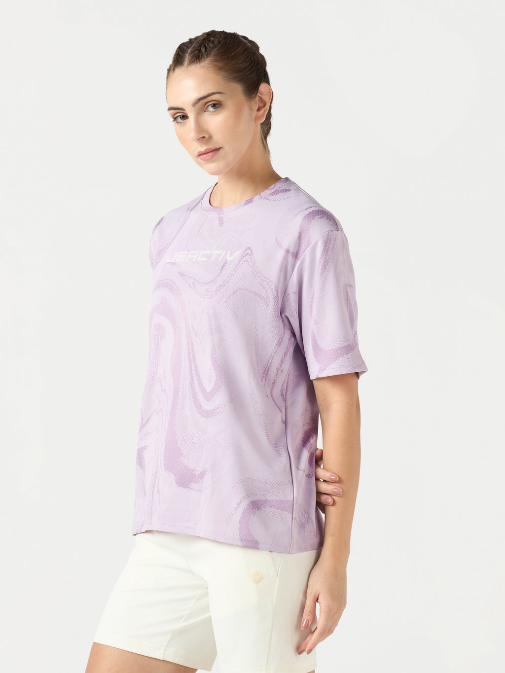 Technosport Women Boxy Fit TShirt (Double Cool) - WR150 - LILAC B