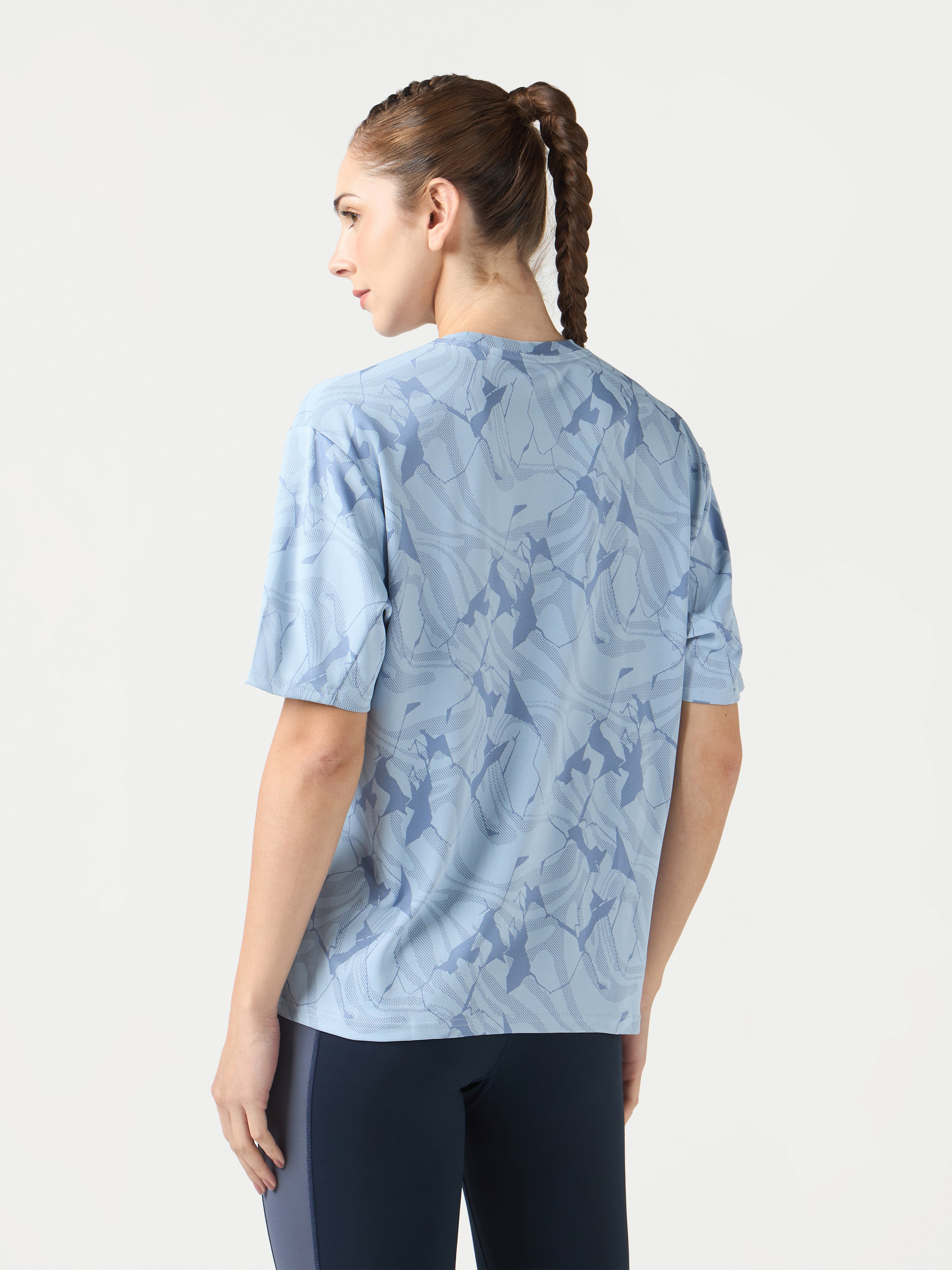 Technosport Women Boxy Fit TShirt (Double Cool) - WR150 - MIDNIGHT BLUE