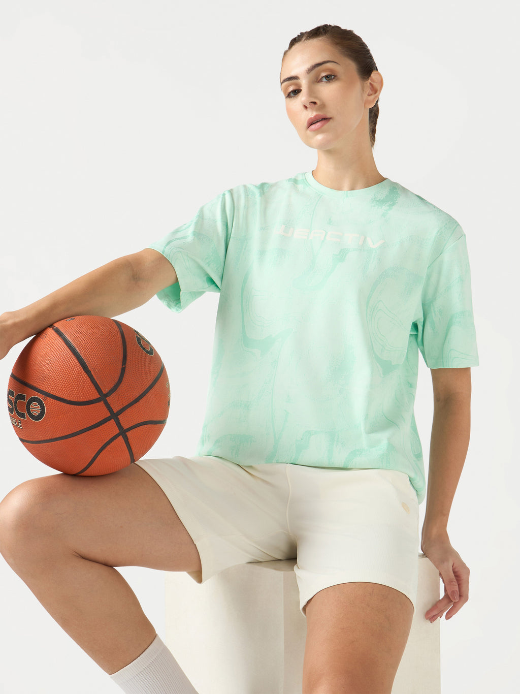 Technosport Women Boxy Fit TShirt (Double Cool) - WR150 - MINT GREEN B