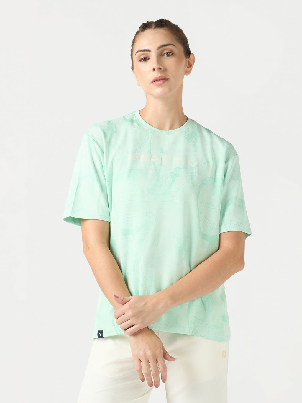 Technosport Women Boxy Fit TShirt (Double Cool) - WR150 - MINT GREEN B